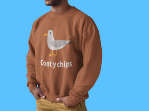 Cont y chips - Crys chwys